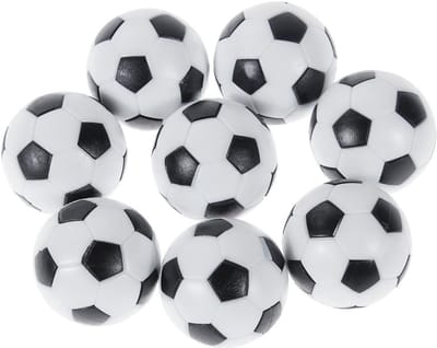 8 Stuks Tafelvoetbal Kicker Ballen - Mini Voetbal Ballen in Zwart en Wit voor Spelplezier