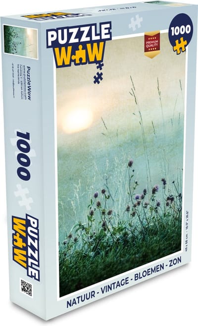 Puzzel Natuur - Vintage - Bloemen - Zon - Legpuzzel - Puzzel 1000 stukjes volwassenen