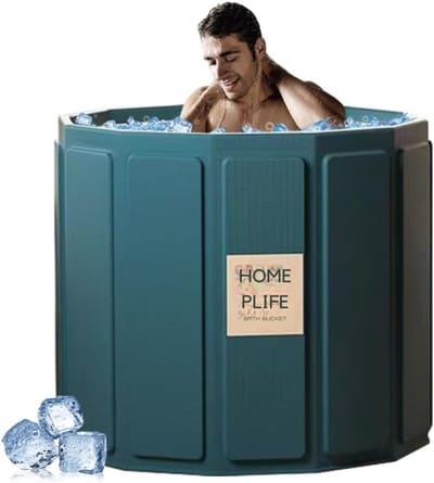 DnA® Jacuzzi Opblaasbaar - IJsbad - Opvouwbaar Bad - Volwassenen Zitbad - Teal - ‎70cm x 40cm x 8cm