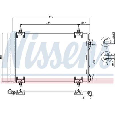 Condensator, airconditioning NISSENS 94826