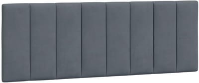 Hoofdbord Kussen 140 cm Fluweel Antraciet Geschikt voor Elk Bed