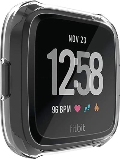 Shop4 - Fitbit Versa Case - Siliconen Transparant
