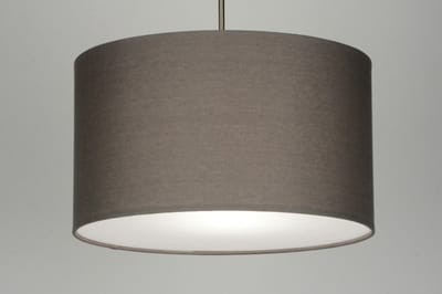 Lumidora Hanglamp 30376 - YORK - E27 - Grijs - Taupe - Textiel - ⌀ 45 cm