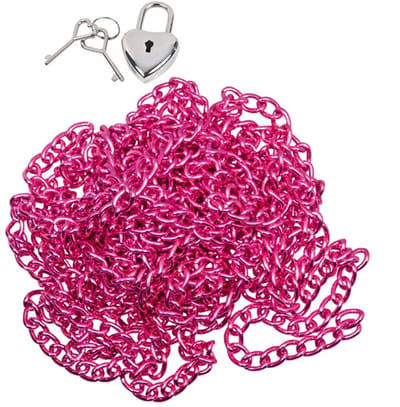 Ultimate Bondage Submission Chain - Bondageketting - 6 meter - Roze - Met slotje