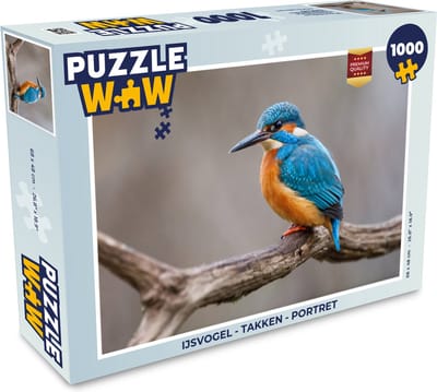 Puzzel IJsvogel - Takken - Portret - Legpuzzel - Puzzel 1000 stukjes volwassenen