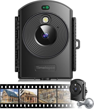 Time Lapse Camera voor Buiten - 1080P HD, IP66 Waterbestendig en 180 Dagen Opnametijd voor Tuin, Bouw en Natuurprojecten