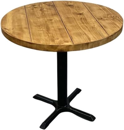 Ronde Eettafel - Houten Tafel - Gezellig Tafelen - Massief Hout - 60 cm - Rustiek Bruin