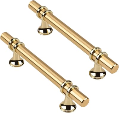 Keukenkast handgrepen 128mm goud - 10 stuks - moderne keukengrepen