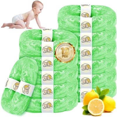 Dailygoods - 12 Stuks Luieremmer Navulzakken - Geurdicht en Duurzaam