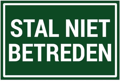Stal niet betreden bord | gecoat dibond materiaal | 30 x 20 cm