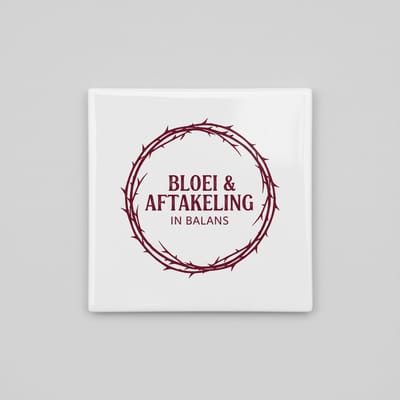 “Bloei & Aftakeling in Balans” Inspirerende Tegel – Elegante 15×15 cm Keramische Mindfulness Wanddecoratie
