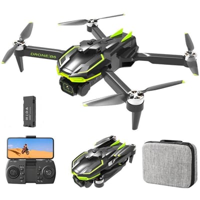 B6 Race Drone Borstelloze motor ESC Dubbele camera Professioneel Luchtfotografie WIFI FPV GPS Obstakel vermijden Vier-assige Rc Quadcopter Speelgoed Geschenk 8K GPS 1 battery zwart