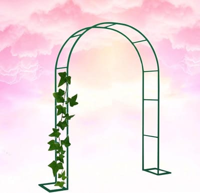 Metalen Tuinboog - Huwelijksboog Tuinprieel - Tuin Decoratie - Robuust Stalen Frame - 250x220 cm - Donkergroen