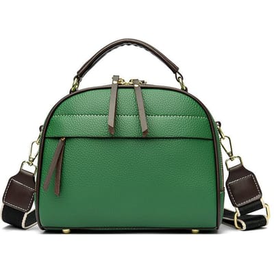 Tassen met Hoge Kwaliteit Nieuwe Trendy Dames Tassen Schoudertassen Modieuze Brede Band Casual Crossbody Tassen Dames Ronde Tassen blue