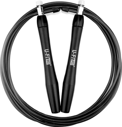 U Fit One Professioneel Springtouw met opbergtas - 4mm Speed rope - Volwassenen - Kogellagers - Crossfit - Fitness - Skipping Rope - Jump Rope - Verstelbaar - Speedrope - Round