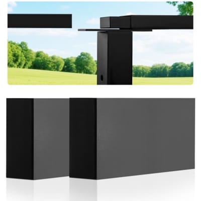 VEVOR 2-Pack Verlengstuk voor Leuning, Pom-Leuningfitting voor Rechthoekige Leuning, Kabelrailsysteem voor Buitendek, Matzwart, Ht-04