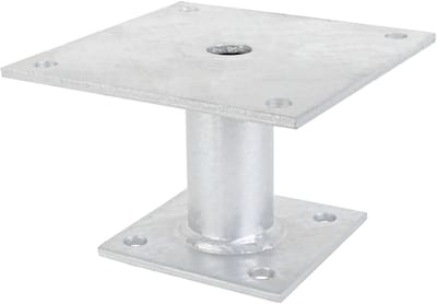 Alberts 219819 paalhouder | om op te schroeven | thermisch verzinkt | 150 x 150 mm | buislengte 100 mm