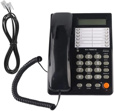 Dailygoods- Vaste Telefoon met Antwoordapparaat - DTMF/FSK Modus - 8 Geheugens - Instelbare Helderheid - 16 Beltonen - Eenvoudige Installatie