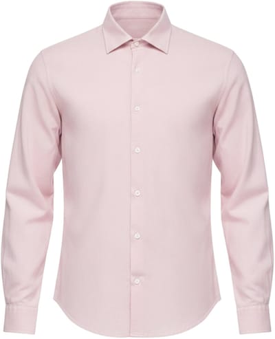 OMBRE Overhemd - Regular Fit - Viscose - Lange Mouw Lichtmauve S