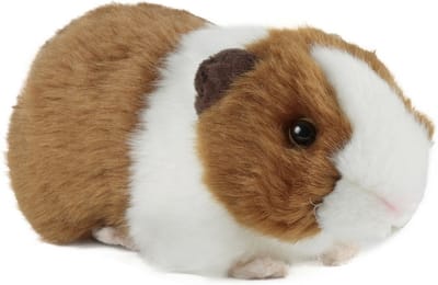 Living Nature - Pluche cavia - bruin - 20 cm - knuffel - speelgoed met geluid