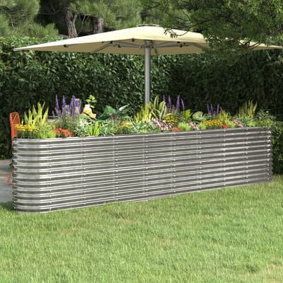 vidaXL - Plantenbak - 332x40x68 - cm - gegalvaniseerd - staal - zilverkleurig