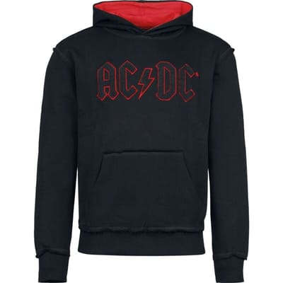 AC/DC Trui met capuchon - Logo - M tot 3XL - voor Mannen - zwart-rood