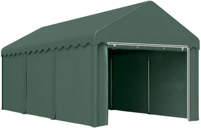 Carport 3 x 6 m – Tent Garage met Roldeuren en Afneembare Zijwanden – Waterdicht Dak – Groen