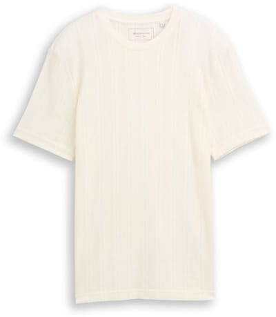 Tom Tailor Denim - T-shirt van katoen - Maat XXL - Wool White