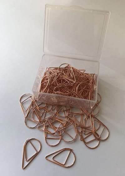 Paperclips Druppel Koperkleurig -2,5 cm - 50 stuks
