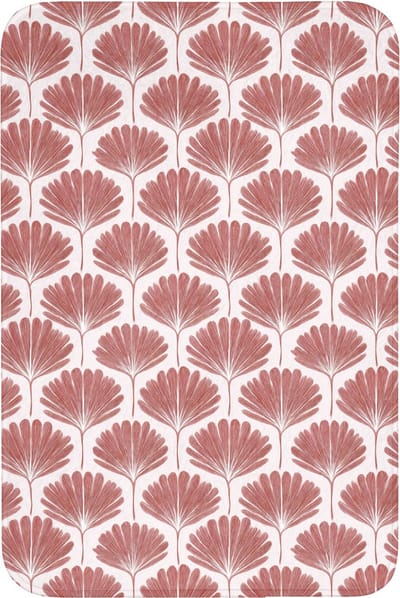 Badmat 60x90 cm - Antislip - Waaier - Motief - Terra - Badmatten voor badkamer - Badkamermat - Douchemat - Badkamer mat