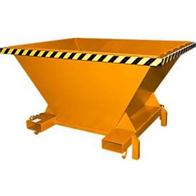 Bauer SBT vultrechter, plaatstaal, steunvoeten, inrijvakken, gelakt, L 1320 x B 1710 x H 990 mm, geel-oranje RAL 2000