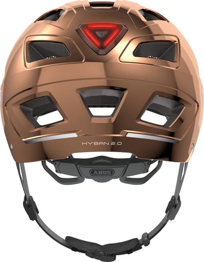 Fietshelm ABUS HYBAN 2.0 chrome rosé M - 52-58 cm - goud - Geschikt voor gebruik op elektrische fietsen - stadsfietsen - 400 g