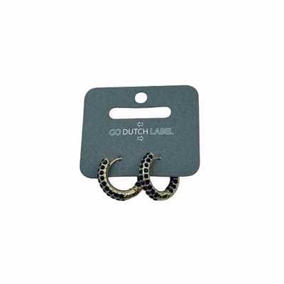 Go Dutch Label Oorringen Shine all around Zwart