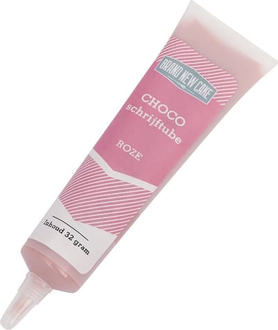 BrandNewCake® Choco Schrijftube 32gr - Roze - Taartdecoratie - Taartversiering