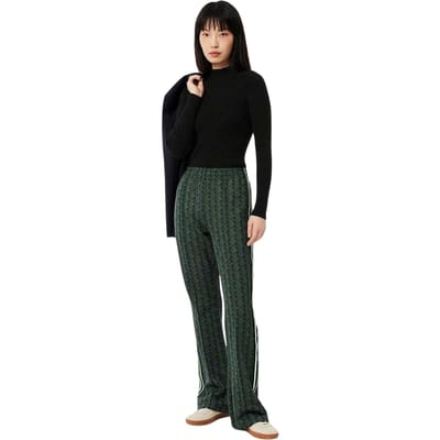 Lacoste Dames-trui met 3D-ribbreisel en logo (Zwart)