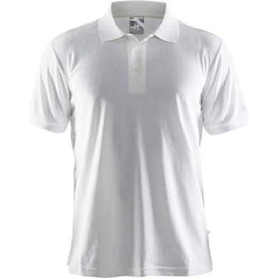 Craft Classic Polo Pique Jersey korte mouwen Heren wit Maat S