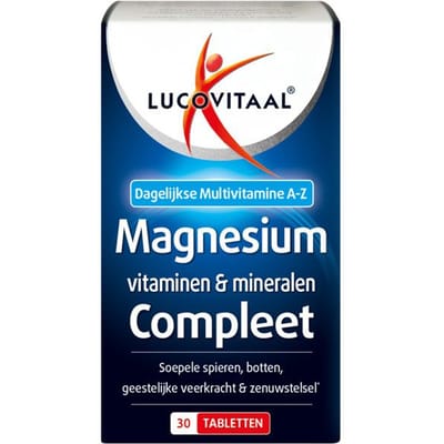Lucovitaal - Magnesium, Vitamine & Mineralen - 30 tabletten - Voedingssupplement