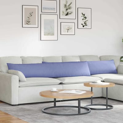 vidaXL - Zitkussens - 2 - st - Stof - Jeans - Blauw - 200 - x - 40 - cm