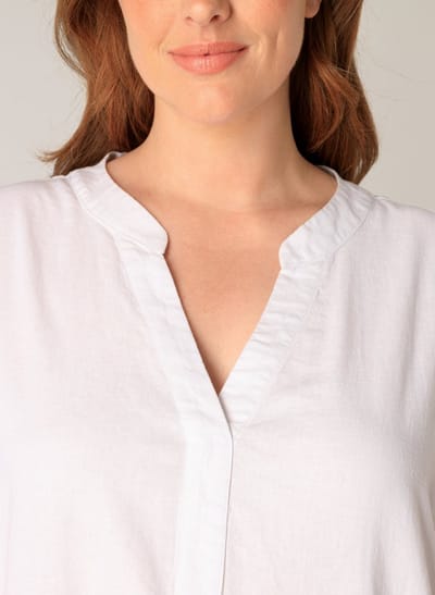 BASE LEVEL CURVY Yacinthe Dresses - Natural White - maat 1(48)