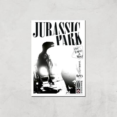 Jurassic Park Life Finds A Way Giclee Art Print - A4 - Print Only