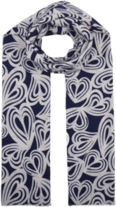 Bijoutheek Sjaal (Fashion) Open Harten Blauw
