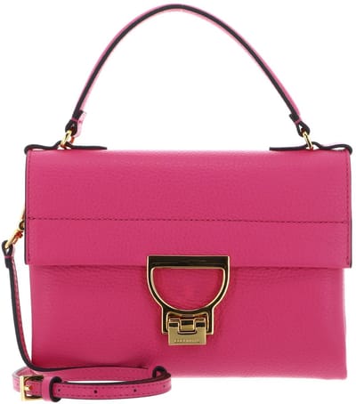 COCCINELLE Leren Handtas Schoudertas Arlettis Handbag New Fucsia Paars