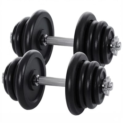 SONGMICS - Dumbells - Verstelbare Halterset van Gietijzer - 1 Stuk - Voor Thuis Fitness en Krachttraining