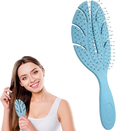 Detangler Haarborstel voor Krullend en Steil Haar met Scalp Massage - Antistatisch, Klitvrije Borstel voor Droog en Nat Haar