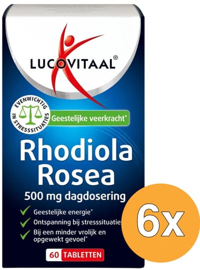 6x Lucovitaal Rhodiola Rosea (60 tabletten)