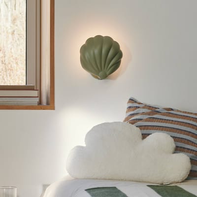 Nordlux Wandlamp Konchi met kabel en stekker, groen