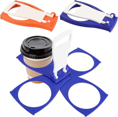 Vouwbare bekerhouder voor softdranken en bier, ideaal voor festivals en sportevenementen, set van 2, compact en herbruikbaar