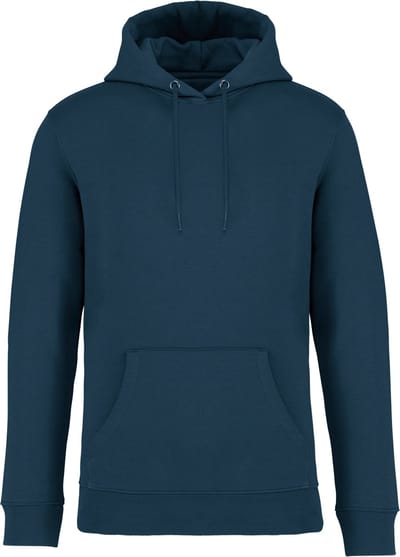 Biologische unisex hoodie met capuchon merk Native Spirit Peacock Blue - M