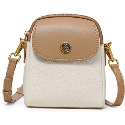 Nieuwe Zachte Leren Tas Zomer Modieus Veelzijdig Niche High-End Stijl Eén Schouder Crossbody Tas beige