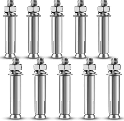 Boutenanker M8 x 60 mm - Zware roestvrijstalen ankers voor wandbouw en meubels - 10 stuks